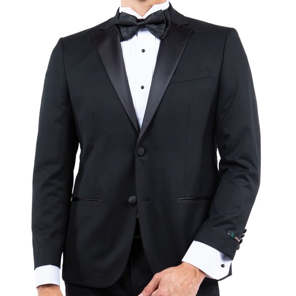 Notch Lapel (Tailored to Move and Flex) Tuxedo Separates Coat, Black by ZeGarie - Picture 5 of 5